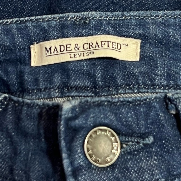 LEVI’S Made & Crafted Premium Denim Stitch High Slim Jeans Dark Wash Size 27 - Picture 7 of 14